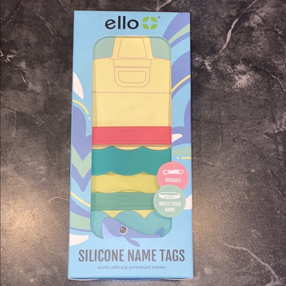 Ello 5pc Silicone Name Tag Water Bottle Accessories